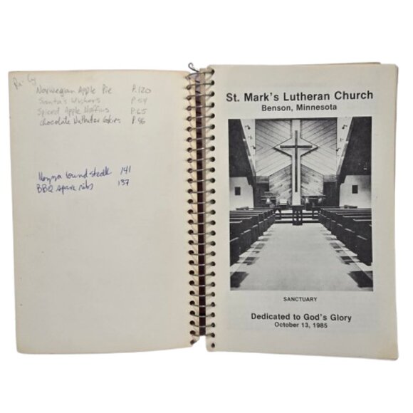 Vintage 1980s Cookbook St. Mark's Lutheran Church Benson, Minnesota USA - Picture 3 of 16